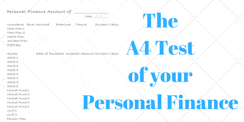 The A4 Test of your Personal Finance